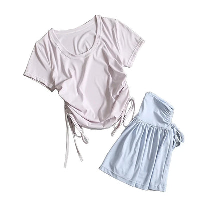 Fitness suit for women in summer quick-drying high-end fashion sexy and beautiful professional morning jogging training Good Vibrations