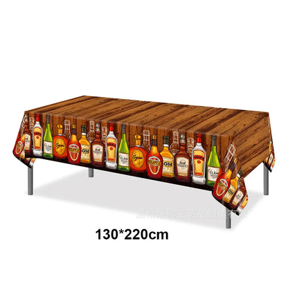 Whiskey Birthday Party Decorations Balloons Hanging Swirls Tablecloth Beers 30th 40th 50th Whiskey Birthdayy Party Decorations Good Vibrations