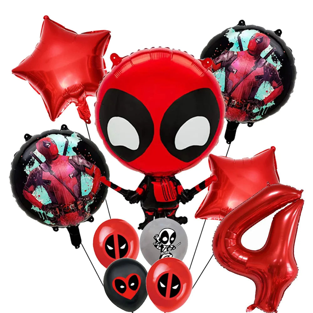 Superhero Deadpool Birthday Party Decor Disposable Tableware Plate Tablecloth Cake Topper Banner Wolverine Boy Kid Party Supplie Good Vibrations