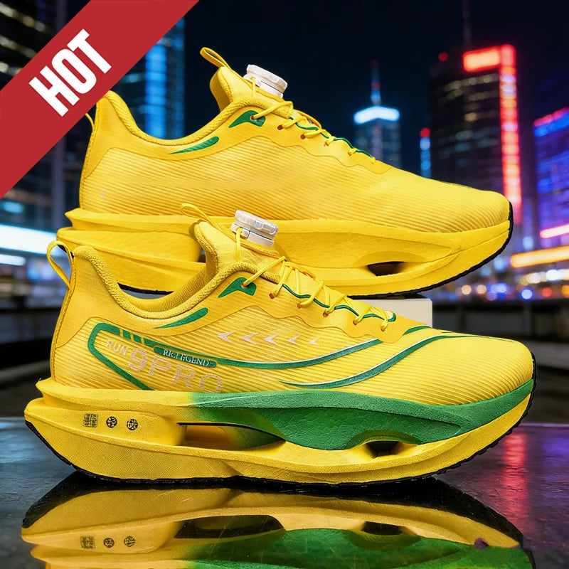 Running Shoes Carbon Board Speciality Marathon Men Sports Breathable Lightweight Women's Comfortable Athletic Nonskid Sneakers Good Vibrations