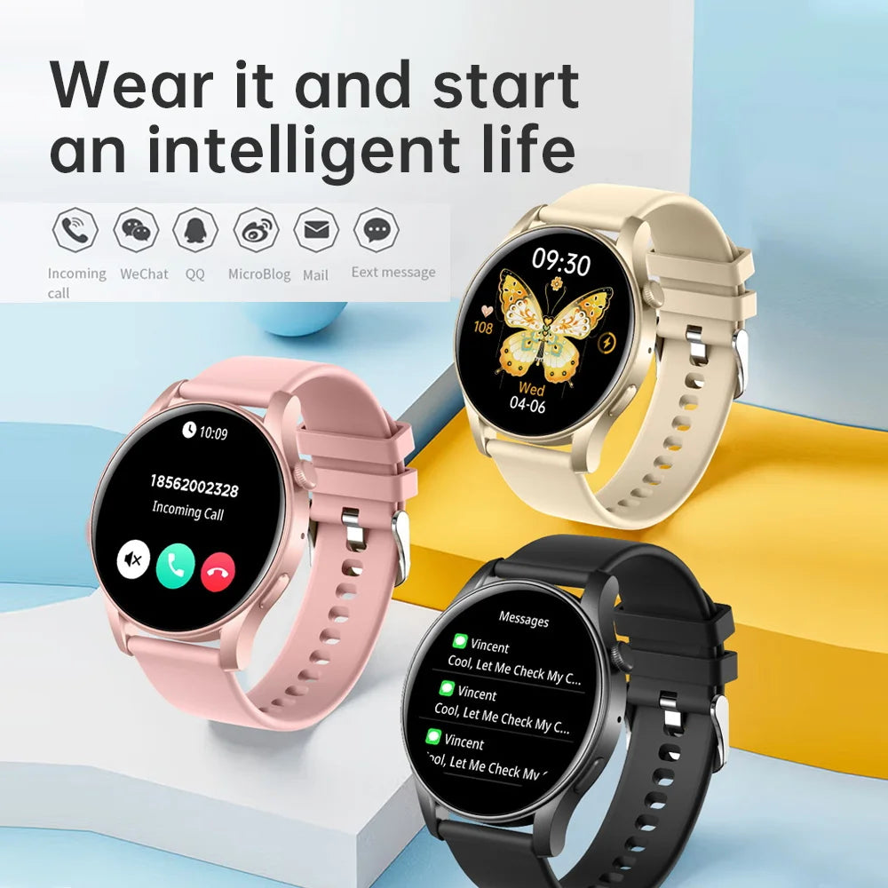 Fashion Digital Watches Smart Heart Rate Warning Waterproof Bluetooth Call Casual Wristwatch Game Clock Male reloj hombre Good Vibrations