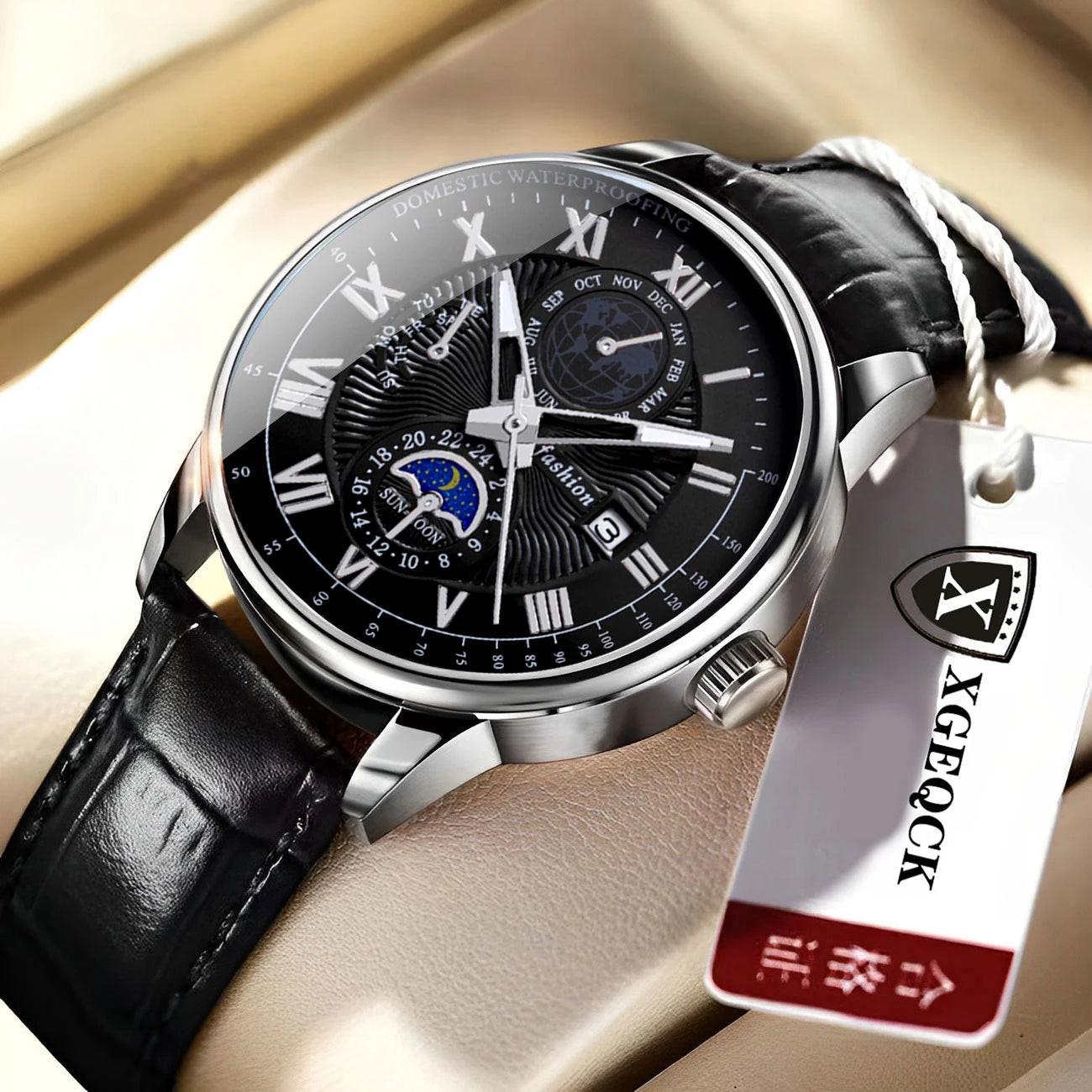 2024 Men Watch Fashion Top Luxury Sport Men's Wristwatch Waterproof Luminous Leather Date Quartz Watches Man clock Good Vibrations