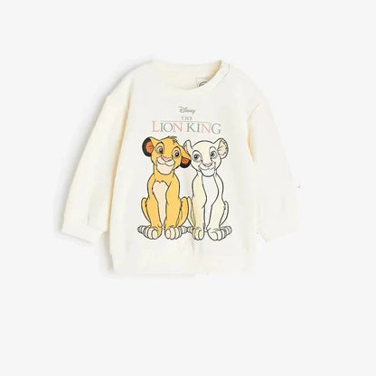 DisDisney Children's Autumn Cartoon Printed Hoodie Fashion Versatile and Simple Top Good Vibrations