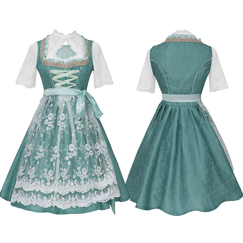 Halloween Carnival Cosplay Costume German Oktoberfest Maid Dress Woman Bavarian Traditional Embroidery Outfits Performance Girl Good Vibrations