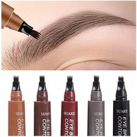4D Microblading Eyebrow Pen 4 Forks Tip Eyebrow Tattoo Pencil Long Lasting Fine Sketch Liquid Eye Brow Make Up Good Vibrations