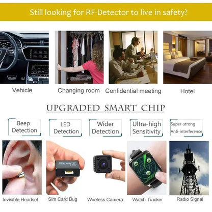 Wifi Hidden Camera RF uav Detector Audio Bug GPS Anti Spy Gadgets GSM 2G 3G 4G 5G All Signal Jammer gps Tracker Blocker Device Good Vibrations