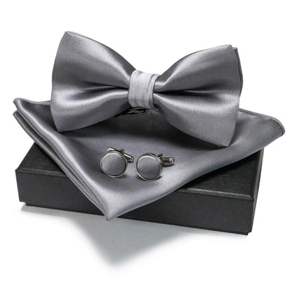 EASTEPIC Men's Bow Tie Sets Including Cufflinks and Handkerchieves Bow Ties with Adjustable Straps for Formal Occasions Good Vibrations