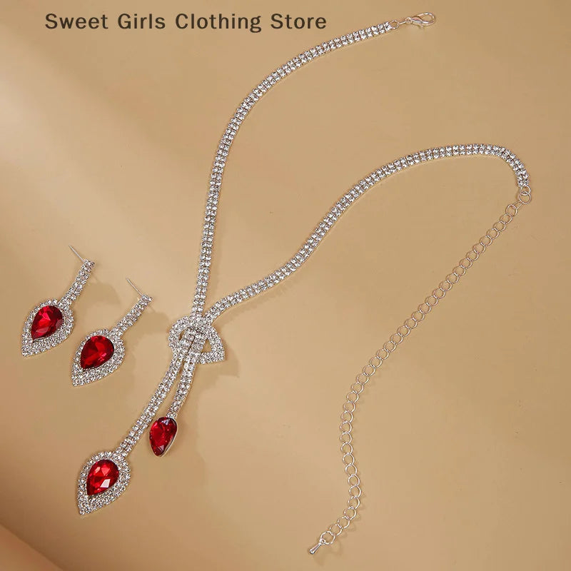 Fashion Necklace Earrings Set Dress Accessories Necklace Earrings Jewelry Set Wedding Dress Up Accessories Party Holiday Gift Good Vibrations Adult Super Store