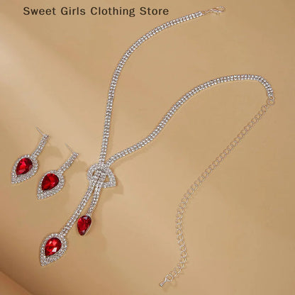 Fashion Necklace Earrings Set Dress Accessories Necklace Earrings Jewelry Set Wedding Dress Up Accessories Party Holiday Gift Good Vibrations Adult Super Store