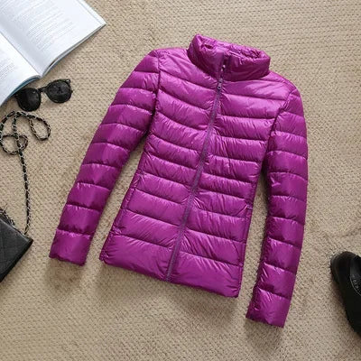 2021 New 90% Duck Down Jacket Women Autumn Winter Coat Lady Ultralight Down Jacket Good Vibrations