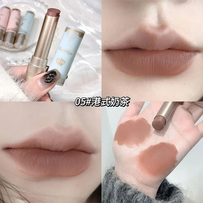 Gloss Velvet Matte Lip Stick 6-color Hidden Lip Lines Solid Lipstick Long-lasting Easy to Wear Makeup Lip Gloss Cosmetics Good Vibrations