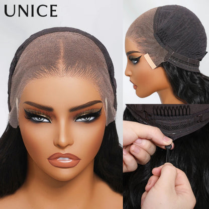UNice 13x4 Pre-Everything™ Lace Frontal Balayage Highlights Yaki Straight Wig With Drawstring Pre Cut Pre Bleached Glueless Wig Good Vibrations