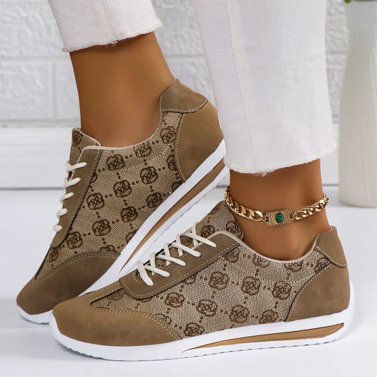 Women Sneakers 2024 Spring Autumn Fashion Outdoor Versatile Sneakers Women Casual Comfortable Lace Up Walking Shoes for Women Good Vibrations