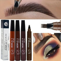 4D Microblading Eyebrow Pen 4 Forks Tip Eyebrow Tattoo Pencil Long Lasting Fine Sketch Liquid Eye Brow Make Up Good Vibrations