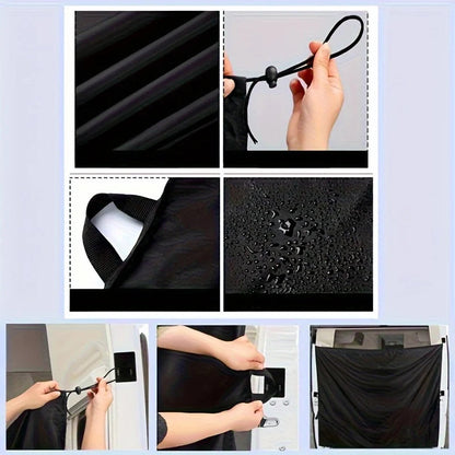Camper Door Curtain with Hook Blackout Insulation Durable Fabric for Trucks Outdoor Shower RV Accessories Good Vibrations