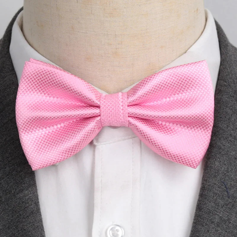 Men Bowties Solid Color Butterfly Wedding Necktie for Boys Girls Candy Bowknot Accessories Plaids Multicolor Adjust Neck Bow Tie Good Vibrations