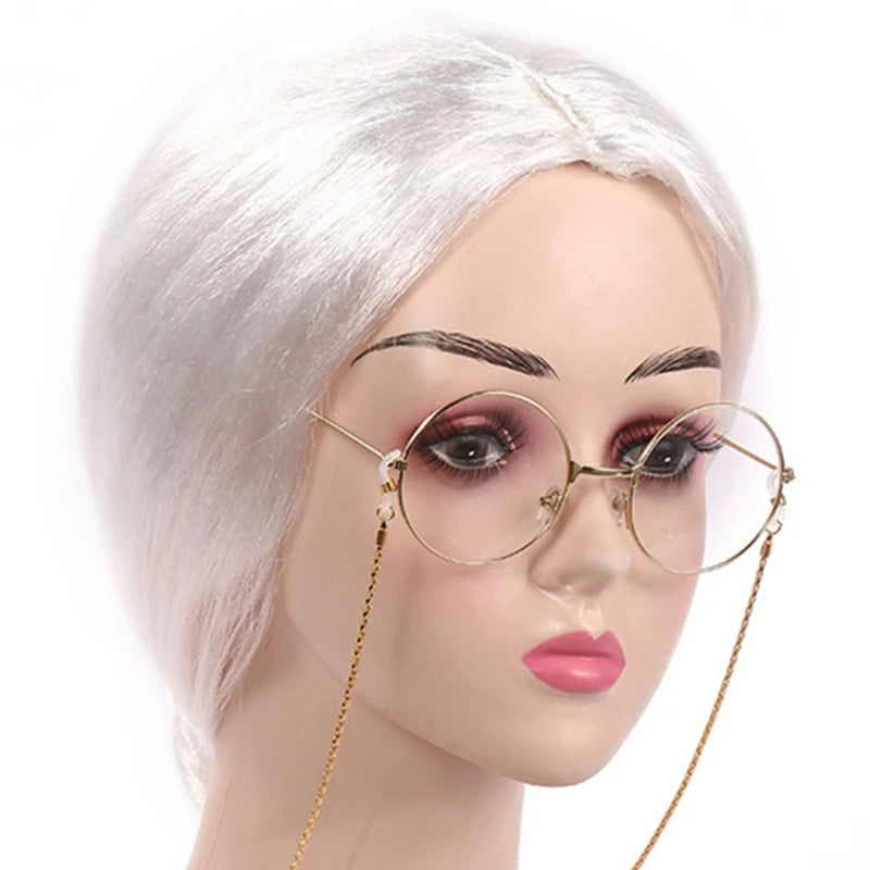 Kids Old Lady Wigs Short Gray Wigs Natural Lookings Halloween Cosplays Party Wigs Granny Costume Grandma Wigs for Girls Good Vibrations