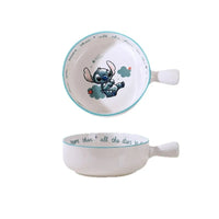 Stitch Dinnerware High Quality Ceramic Bowl Children's Adult Tableware Cartoon Disc Microwave Oven Available Housewarming Gift Good Vibrations