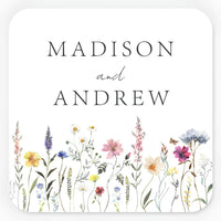 Custom Square Wedding Sticker, Personalized Wedding Stickers, Customizable Wedding Sticker, Wedding Thank You Stickers Good Vibrations