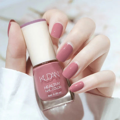 Nail Polish Without Baking Lamp White Fine Glitter Non-baking Non-peel Transparent Shiny Oil Base Coat Nude Nail Polish Good Vibrations