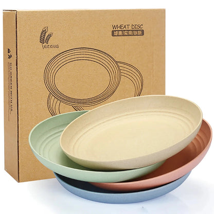 Fork Spoon Chopsticks Bowls Cup Dish Dinnerware Set High Grade Wheat Straw Tableware Children's Unbreakable Dishes Camping Set Good Vibrations