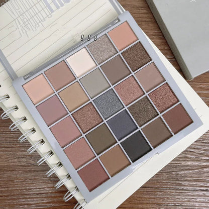 Cool Low Saturation Pure Wind 25 Color Eyeshadow Plate 2024 New Pearl Matte Color Ins Affordable Makeup Good Vibrations