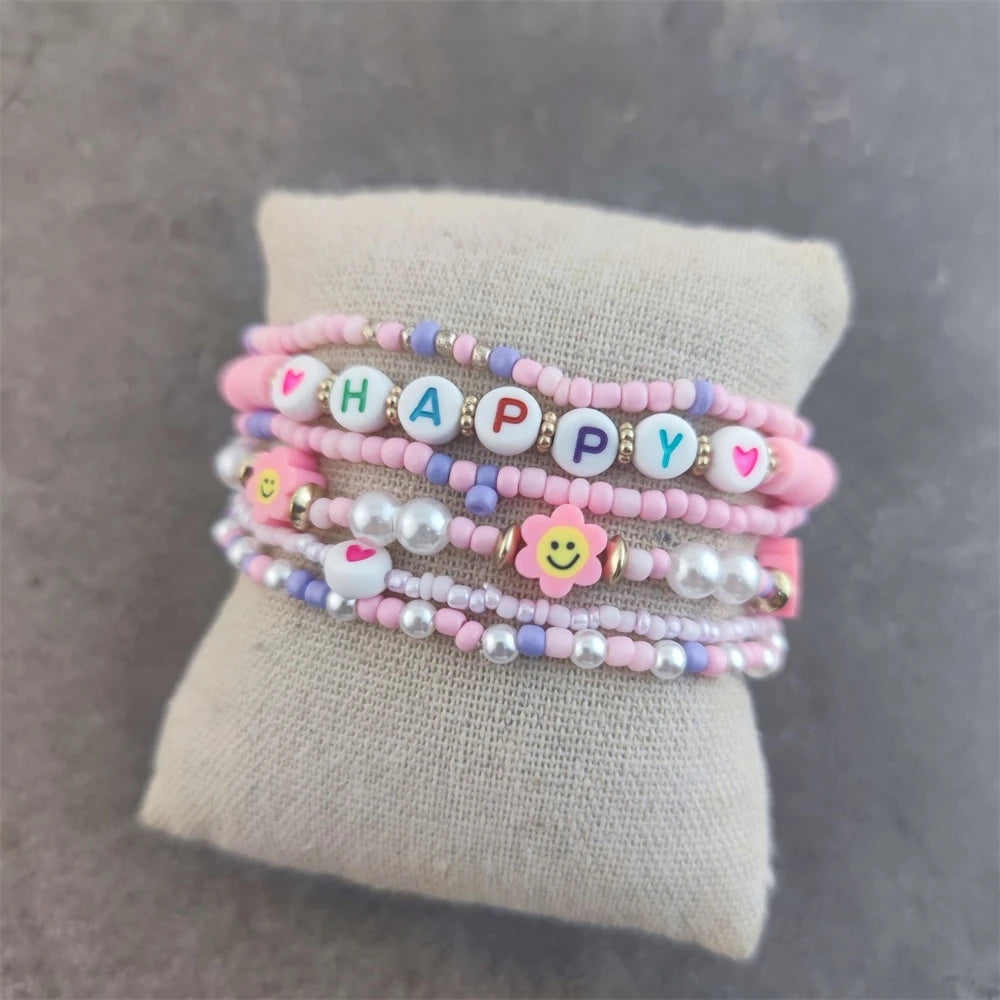 Bracelets Women Evil Eye Bracelet Summer Boho Tassel Chic Beads Pulseras Mujer Bohemian Jewelry Handmade Gift Good Vibrations