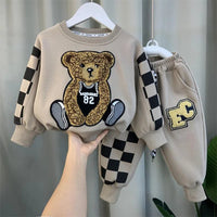 Children Baby Fashion Hoodies Boys Girls Clothing Sets Spring and Autumn Kids Long Sleeve Sweatshirt+Pants Casual Outfit Good Vibrations