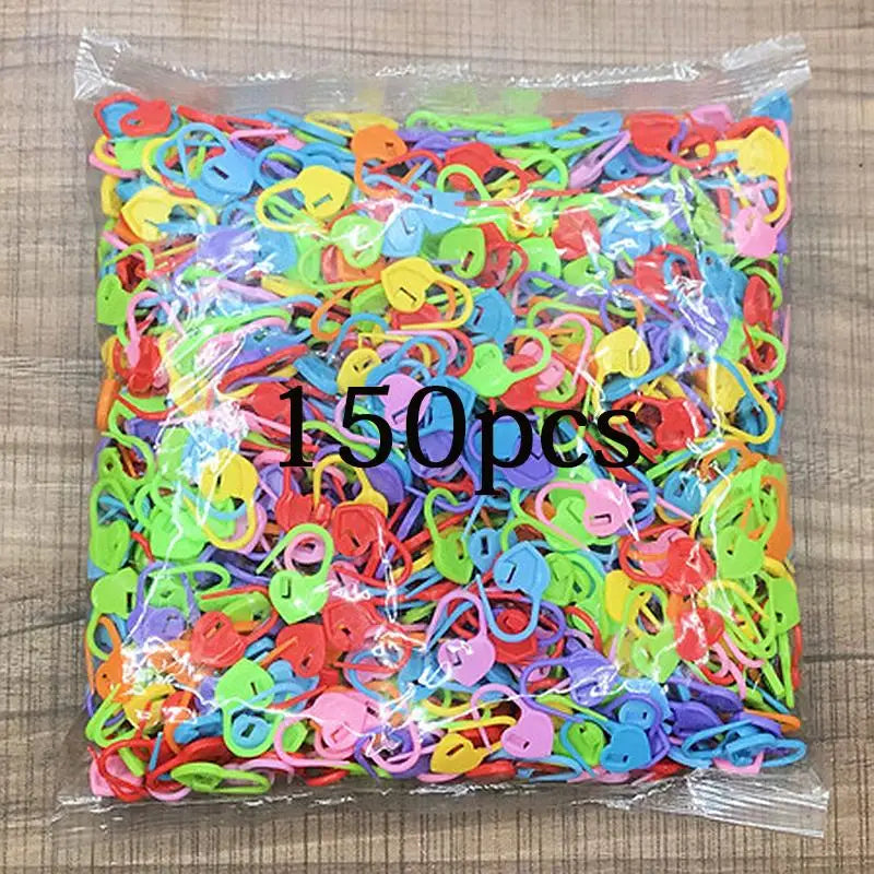 100-1000pcs Mix Color Plastic Resin Small Clip Locking Stitch Markers Crochet Latch Knitting Tools Needle Clip Hook Sewing Tool Good Vibrations