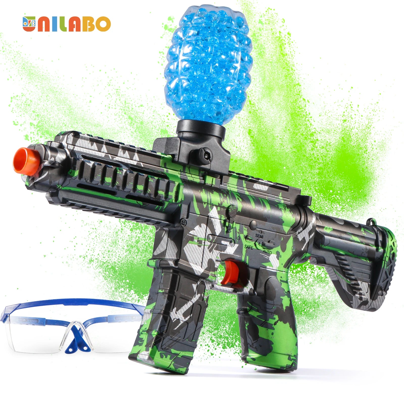 M416 Electric Ball Blaster Toy Gun - High-Speed, Metallic Finish, Rechargeable - Halloween Thanksgiving Gift(Bullets Excluded) Good Vibrations