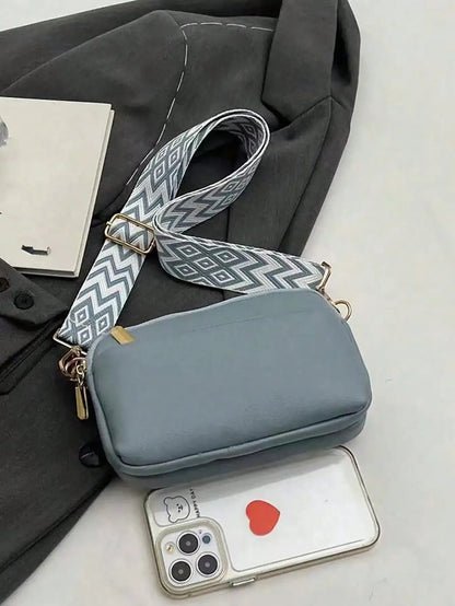 Motorcycle Simple Solid Color Crossbody Bag Shoulder Bag, Women Casual Handbag,Fashionable PU with Phon E Wallet Good Vibrations