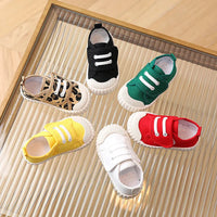 Children's Casual Shoes, Canvas Soft Sole Shoes Spring and Autumn Boys and Girls' Low Top Single Shoes Non-slip Prewalker Kids Good Vibrations
