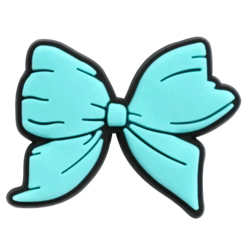 Cute Bow Shoe Charms for Crocs Accessories Decorations Shoe Clog Pin Kids Adults Party Favor Gifts Good Vibrations