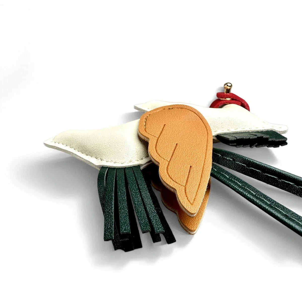 Elegant Winged Pony Keychain with Detachable Mouth Strap | Hand-Stitched Premium PU Leather Bag Charm with Plush Filling, Gift Good Vibrations