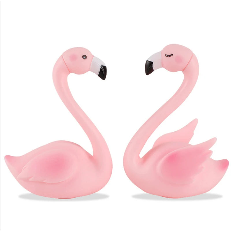 Pink Flamingo Cake Toppers Girls Flamingo Themed Birthday Pary Cake Decoration Hawaiian Summer Wedding Party Decoration Supplies Good Vibrations