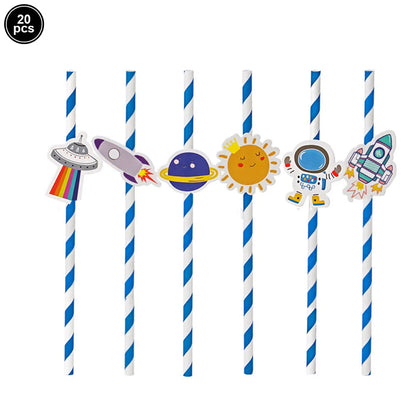 Blue Galaxy Space Disposable Plates Napkins Cups Outer Space Theme Party Tableware for Boys Astronaut Theme Birthday Decorations Good Vibrations