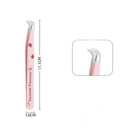 6 Types False Eyelash Tweezers Stainless Steel Anti-static Pincet Curved Strip 3D Lashes Extension Tweezer Makeup Tools Good Vibrations