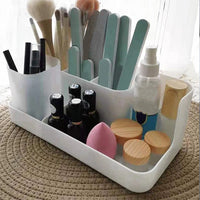 Makeup Organizer Box Cosmetic Storage Box for Bathroom Office Desktop for Brush Lotion Lipstick Nail Polish Container Good Vibrations