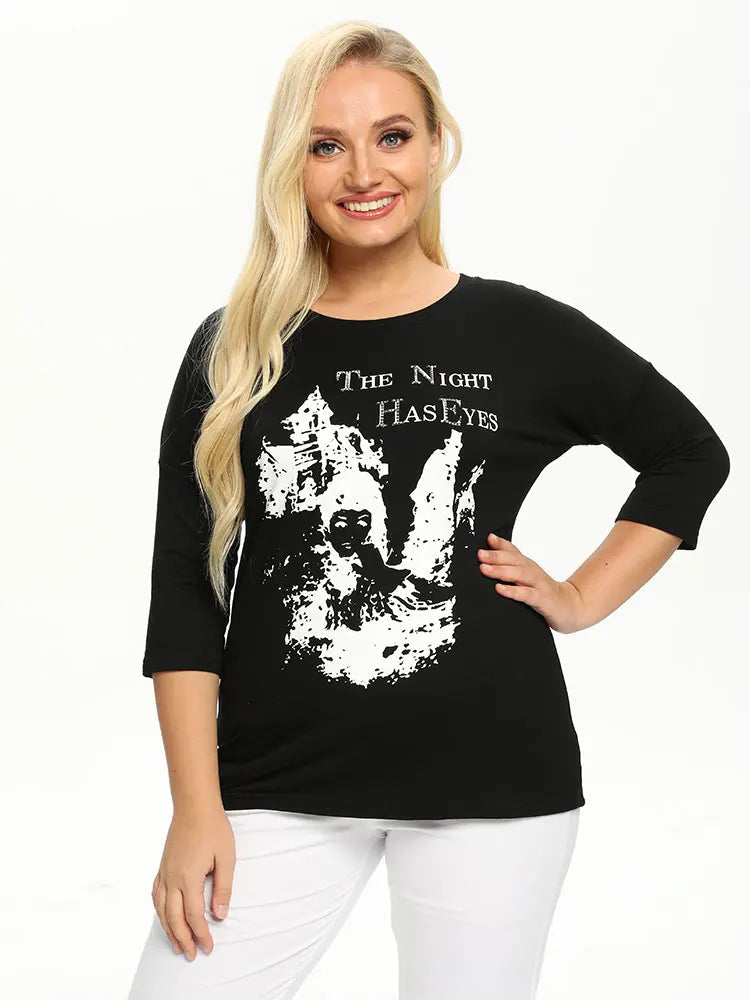 Womens plus size woven round neck shirt belongs to the category of womens clothing Good Vibrations