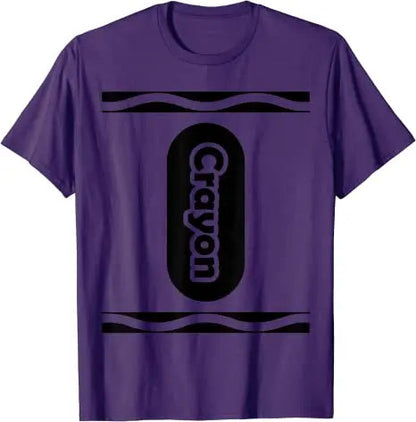 Pick Any Color Crayon Box Halloween Costume Couple & Group T-Shirt Gifts Letters Printed Graphic Tee Tops Basic Cotton Outfits Good Vibrations