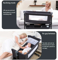 Portable Bedside Sleeping Equipment for Infants, Baby Crib with Covered Bed, Baby Cradle, Newborn Bed Good Vibrations