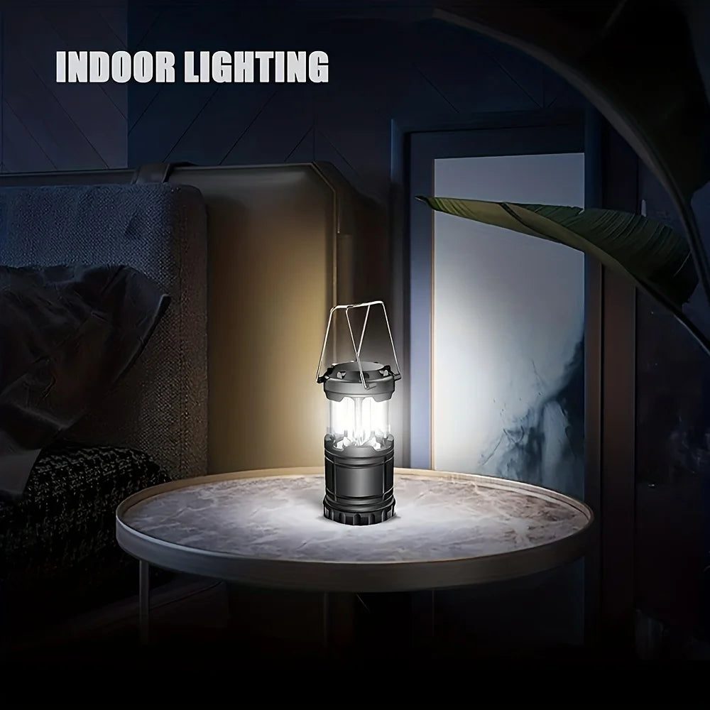 Camp Lamp, Outdoor Tent Light, Portable Lantern, Multifunctional Emergency Light, Battery Powered (Batteries Not Included) Good Vibrations