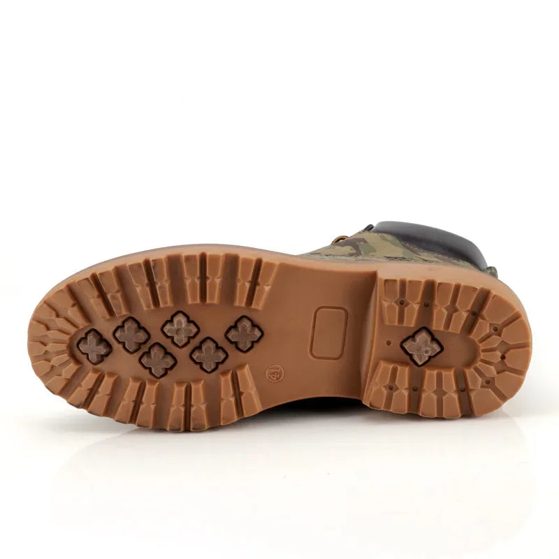 Camouflage Men Ankle Boots Trendy Boots Snow Boots Outdoor Casual Cheap Timber Boot Lover Autumn Winter Shoes Man Work Boot Good Vibrations