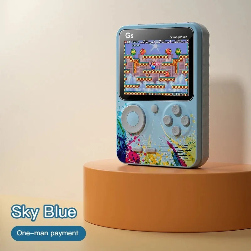 500 Games Mini Handheld Game Console Built-in Classic Retro G5 Player Support TV Out With Gamepad Kids Adults Christmas Gift Good Vibrations