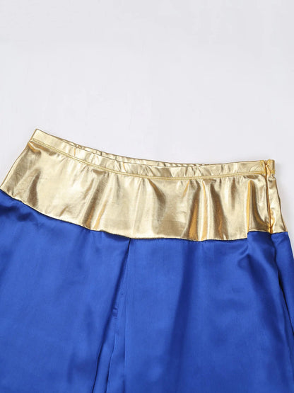 Halloween Men Arabian Indian Prince Cosplay Costume Stain Shiny Harem Trousers Arab Costume Carnival Dress Up Lantern Long Pants Good Vibrations