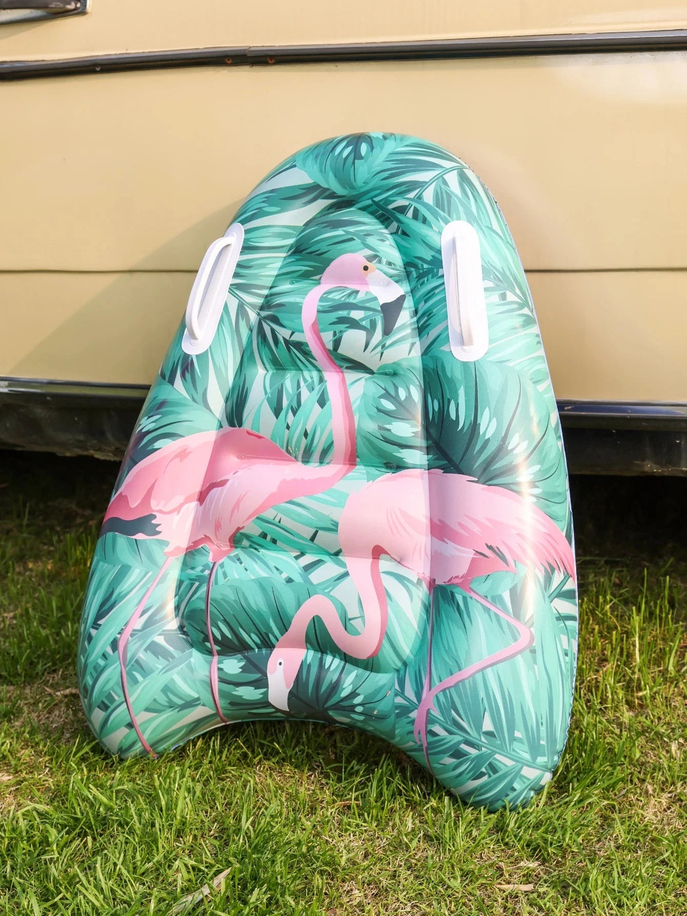 Inflatable Body Boards with Handles for Water Slides, Surfing Board for Slip Slide, Swimming Pool Floating Water Boards Good Vibrations