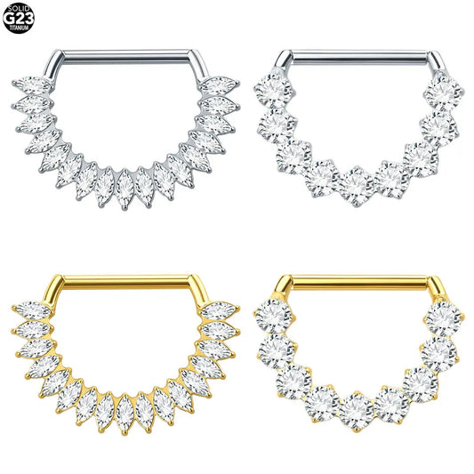 1Pc G23 Titanium Nipple Ring Women Girl Barbell Nipples Piercing Body Shield Jewelry Breast Accessories Good Vibrations