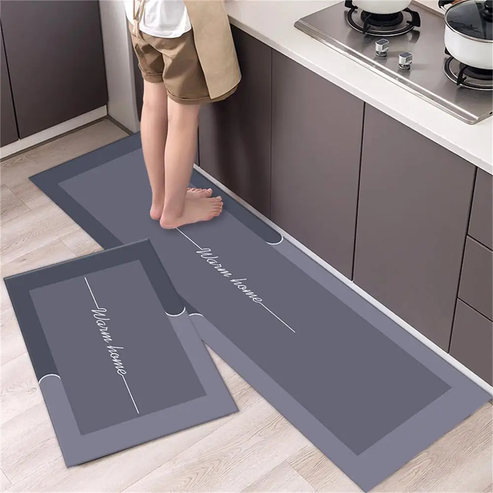 Soft Washable Non-Slip Kitchen Floor Mat for Bedroom Living Room Hallway Bathroom Entrance Long Bedside Carpet Good Vibrations