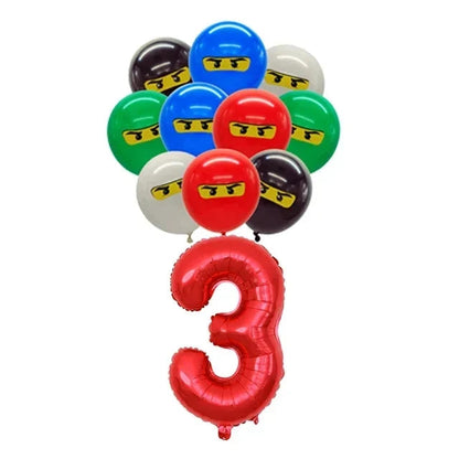 Ninja Them Birthday Party Decorations Kids Disposable Tableware Popcorn Paper Plates Balloons Cup For Boys Baby Shower Supplies Good Vibrations