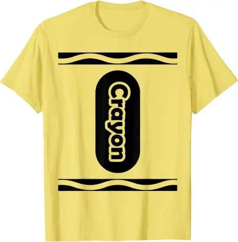 Pick Any Color Crayon Box Halloween Costume Couple & Group T-Shirt Gifts Letters Printed Graphic Tee Tops Basic Cotton Outfits Good Vibrations